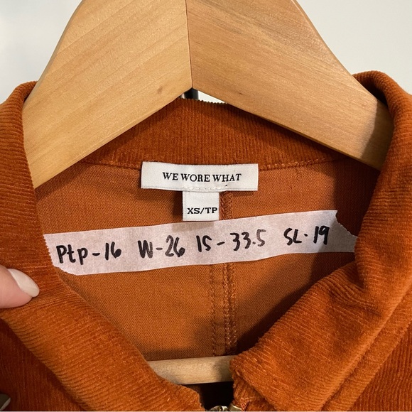 WeWoreWhat Corduroy Puffy Sleeve Flare Leg Jumpsuit Size XS - Picture 9 of 14